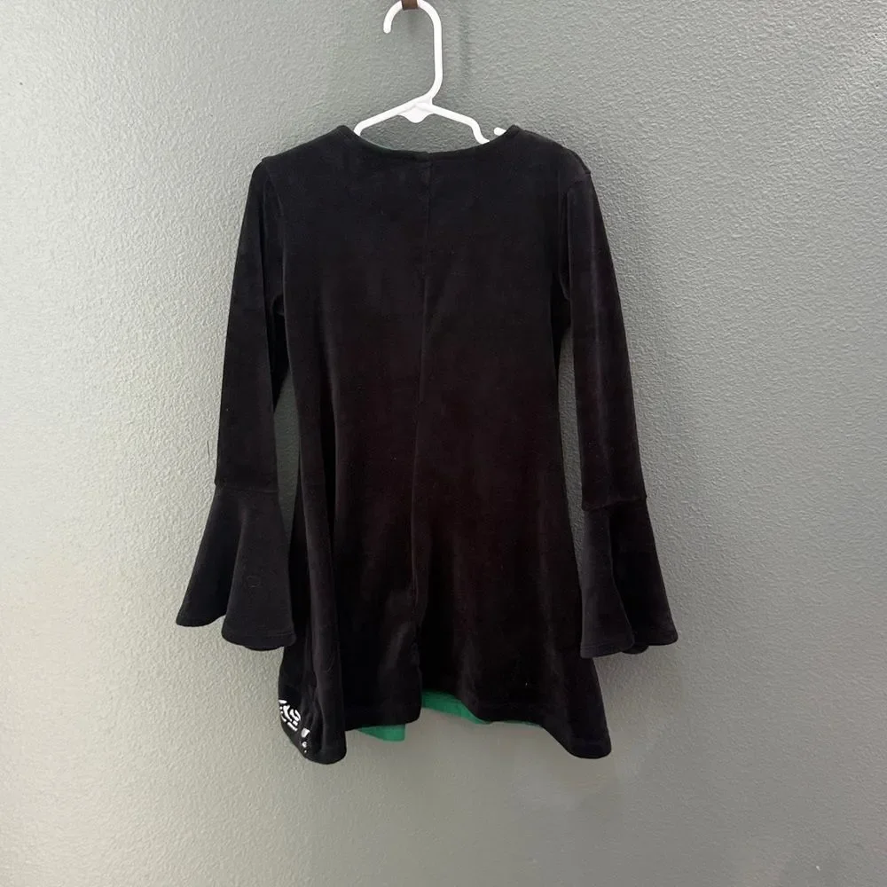 Disney Hocus Pocus Winifred Sanderson Halloween Costume Dress Witch Girls XS 4/5 - Picture 3 of 5